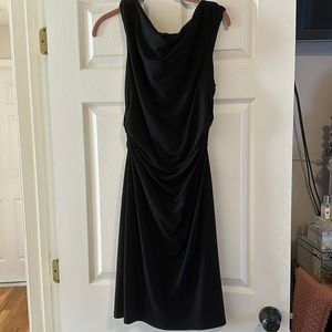 Black poly blend dress